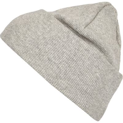 Grey chunky knit beanie